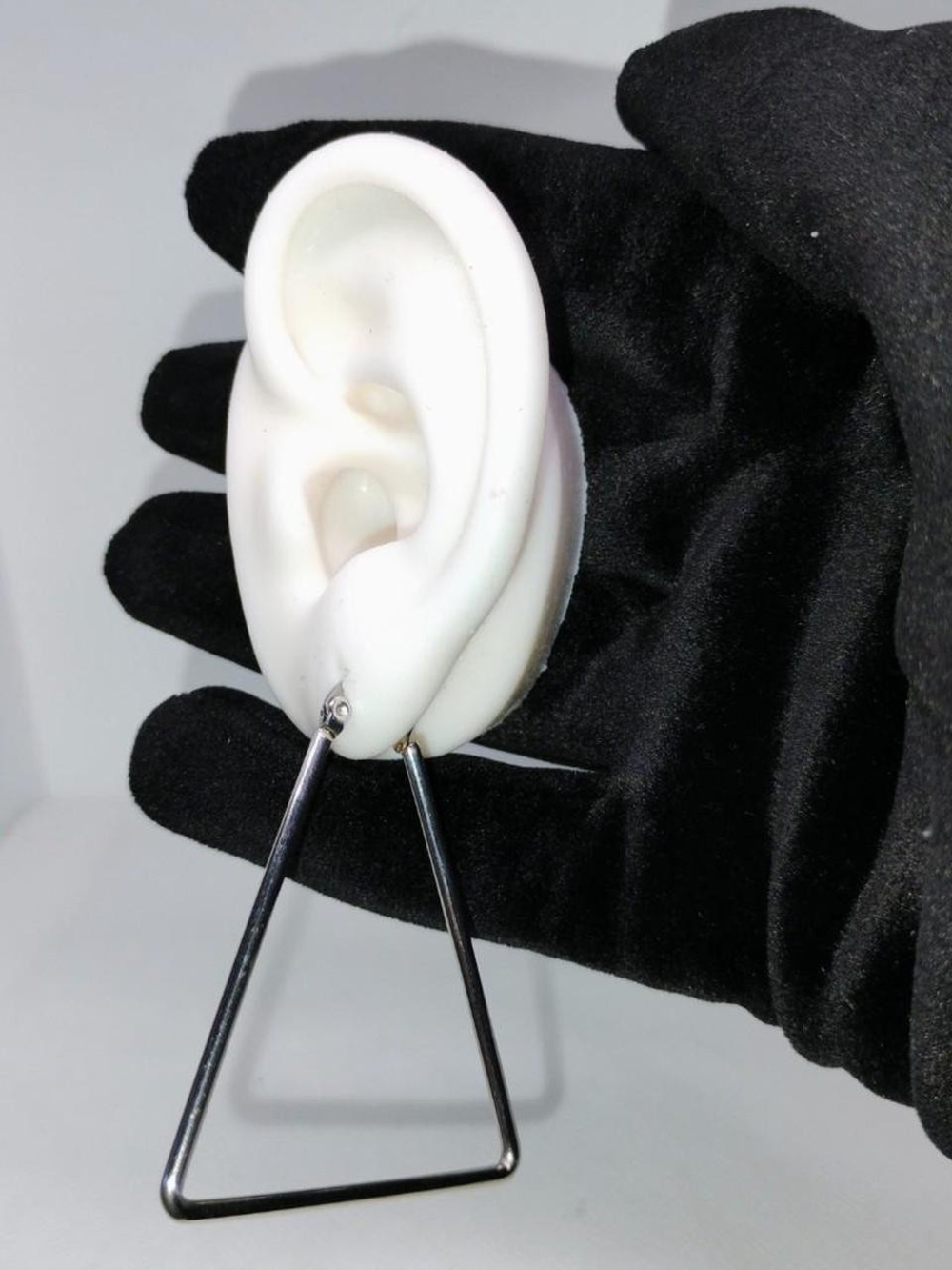 Large Triangle Hoops, Stainless Steel